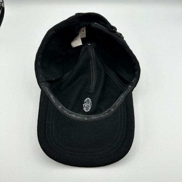Conte Florence Hat Cap 60 Black Wool Earflap Baseball Italy Sporty Luxury - Picture 12 of 15
